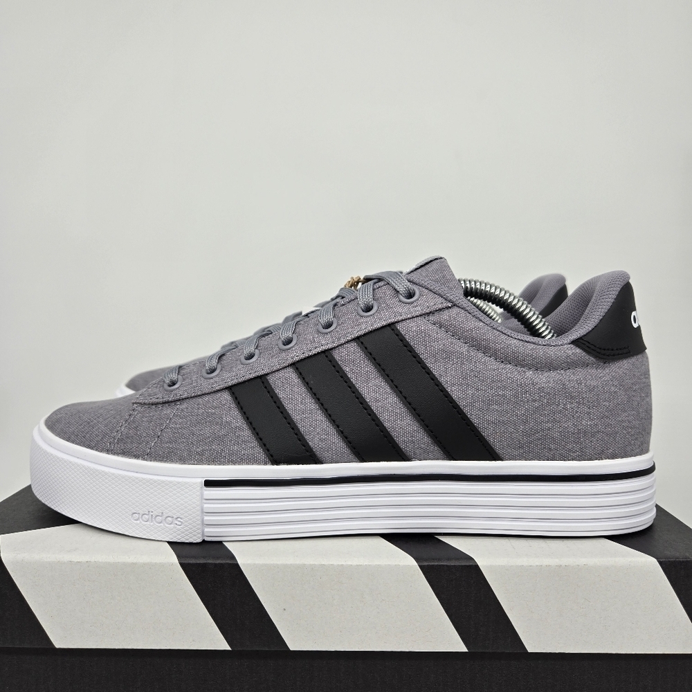 New adidas Daily 4.0 Grey Core Black Men's Shoes Size 9